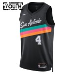 San Antonio Spurs Trikot De Aaron Fox Nike 2025-26 City Edition Schwarz Swingman - Kinder
